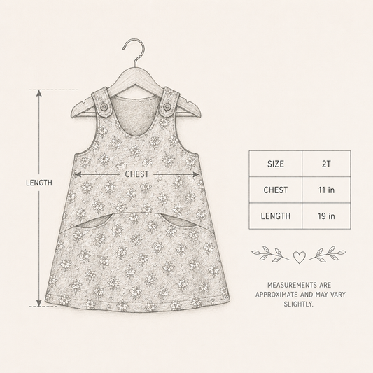 One-of-a-Kind Pinafore Dress | Denim Outer | Wool Lined | Handmade Children’s Clothing