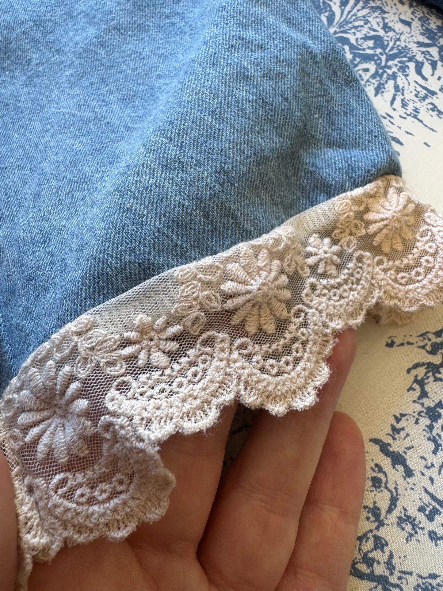 Summer Set- Reversible Cotton Top with Matching Hemp/Cotton Denim Capris