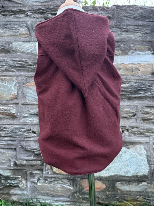 Brown Hooded Chicken Vest with Pixie Hood
