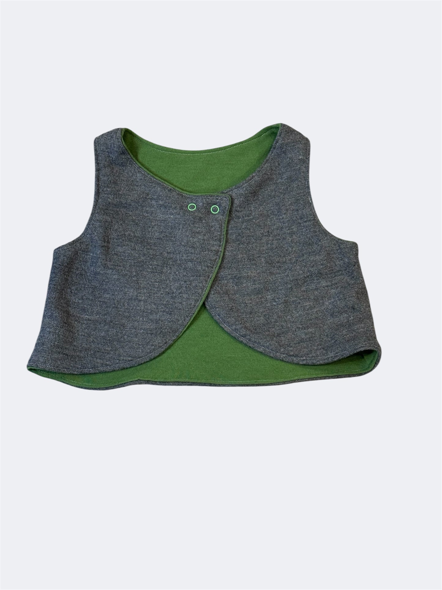 Reversible Boiled Wool Vest | Merino Lined Toddler Outerwear (18M-4T)