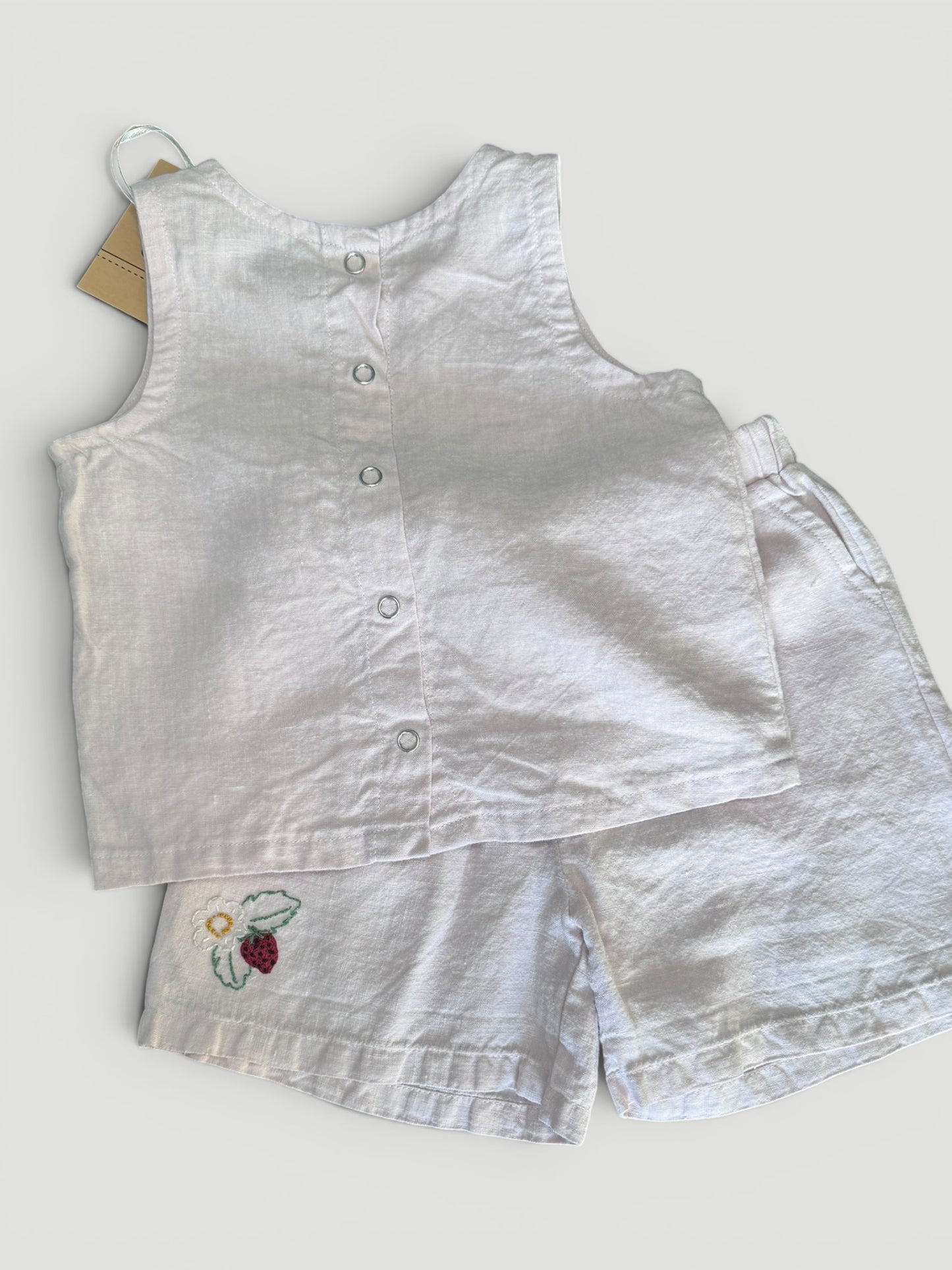 Linen Set Purple - Upcycled 100% Linen Toddler Set