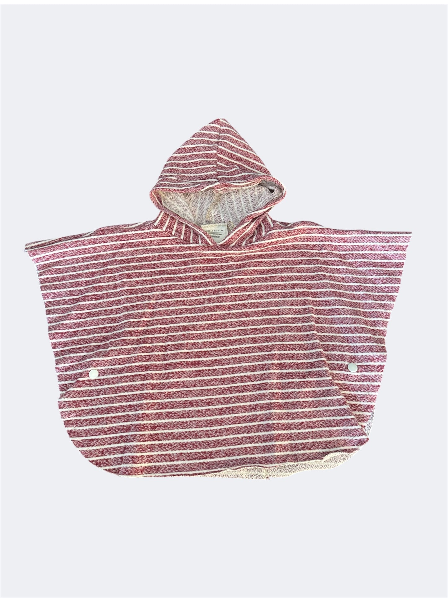 Red Striped Summer Poncho