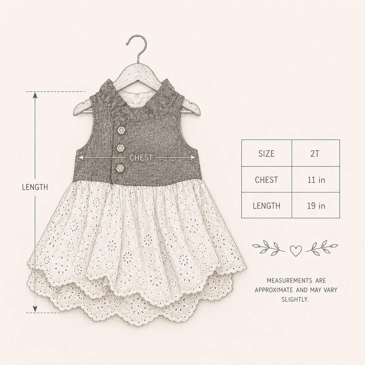 Lined Denim Skirted Vest
