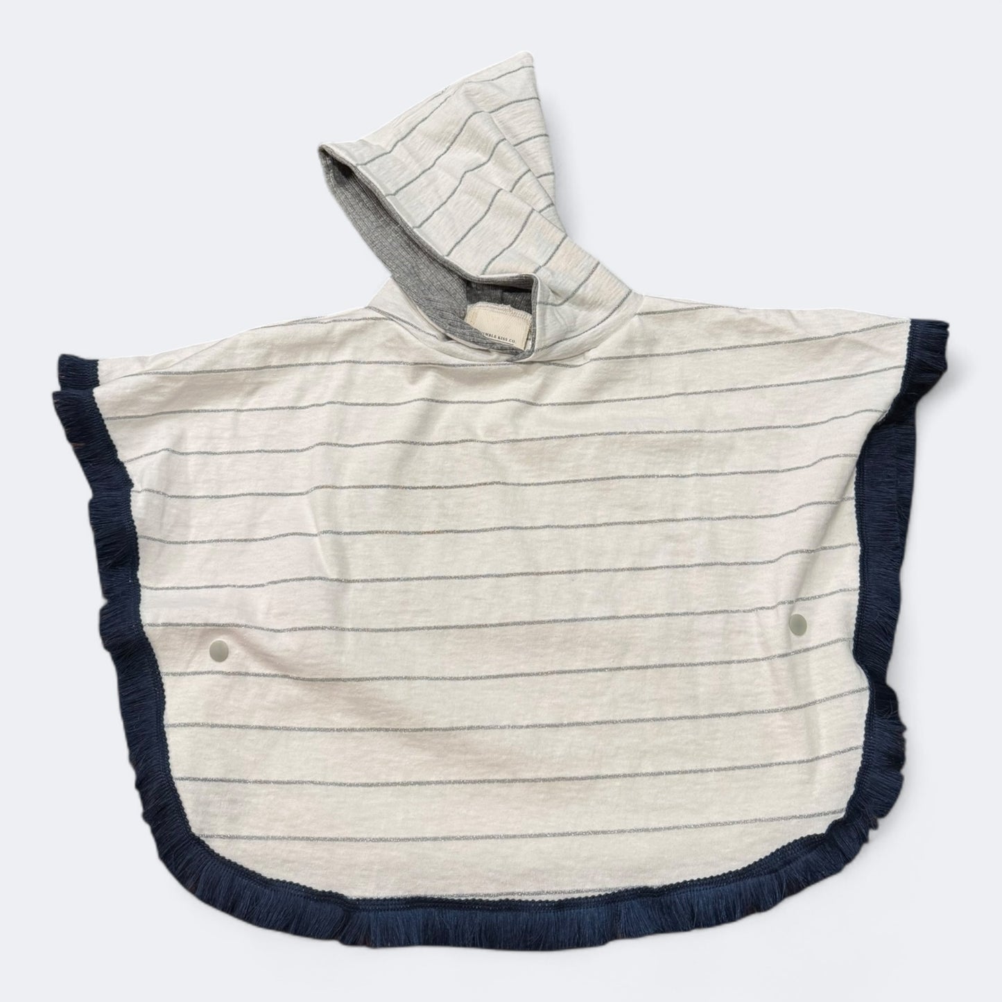 Metallic Stripe Poncho