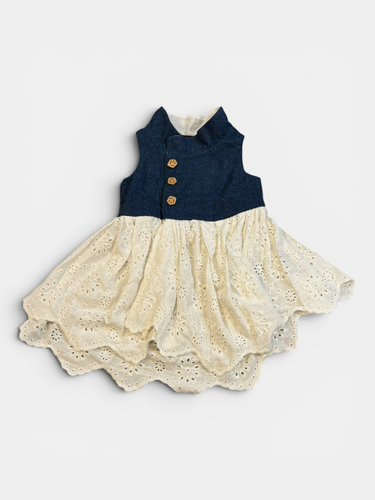 Lined Denim Skirted Vest