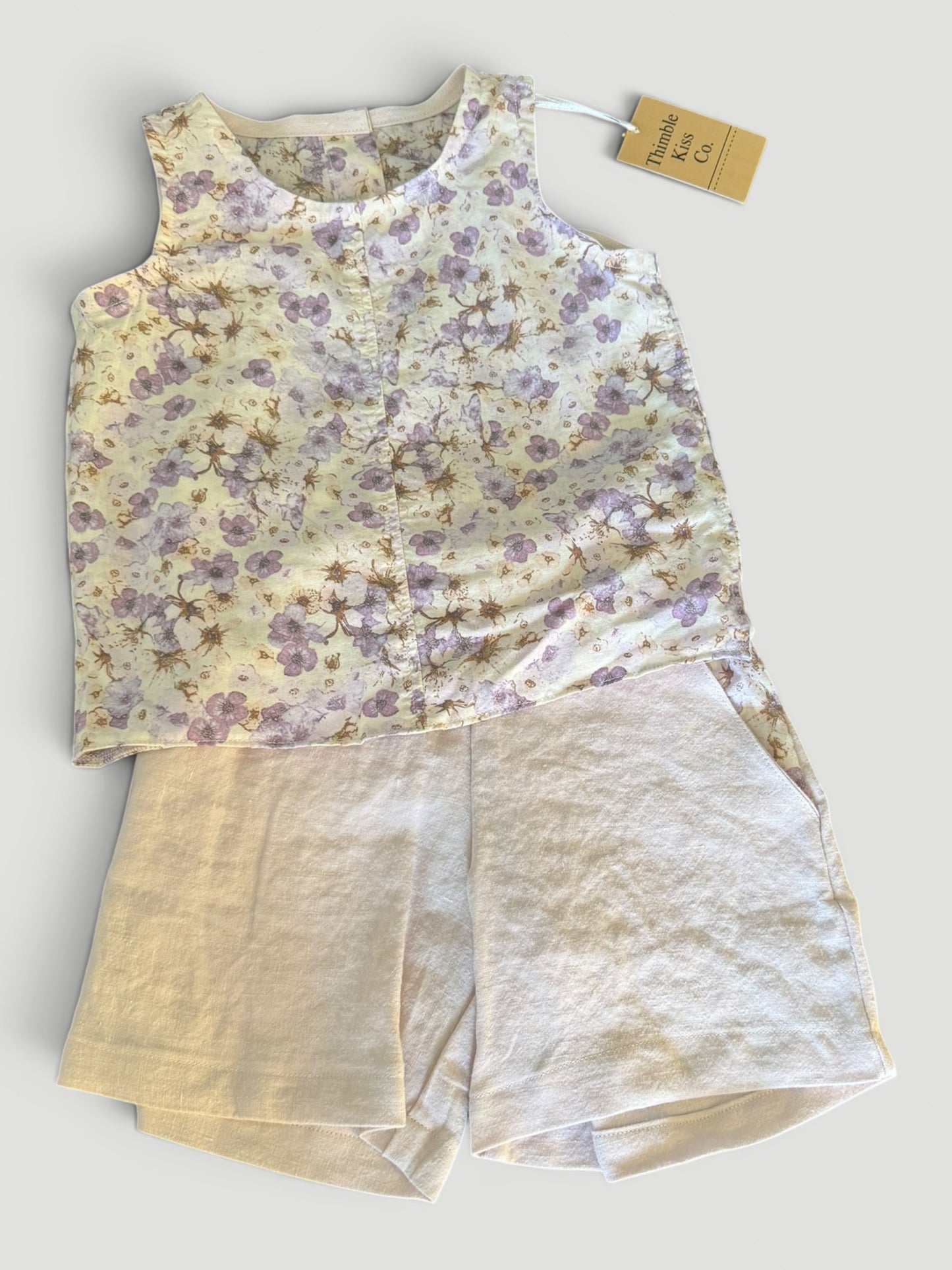 Linen Set - Purple Floral