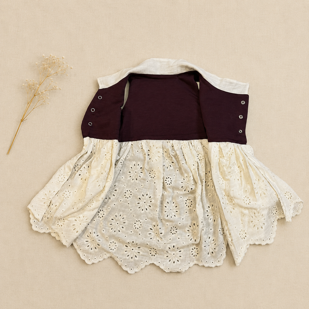 Lined Denim Skirted Vest
