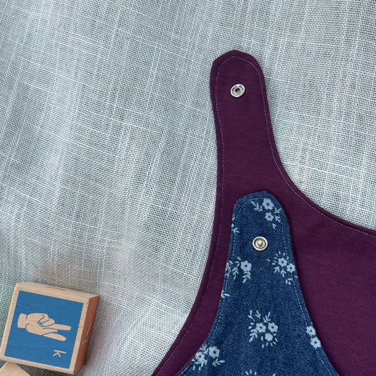 One-of-a-Kind Pinafore Dress | Denim Outer | Wool Lined | Handmade Children’s Clothing