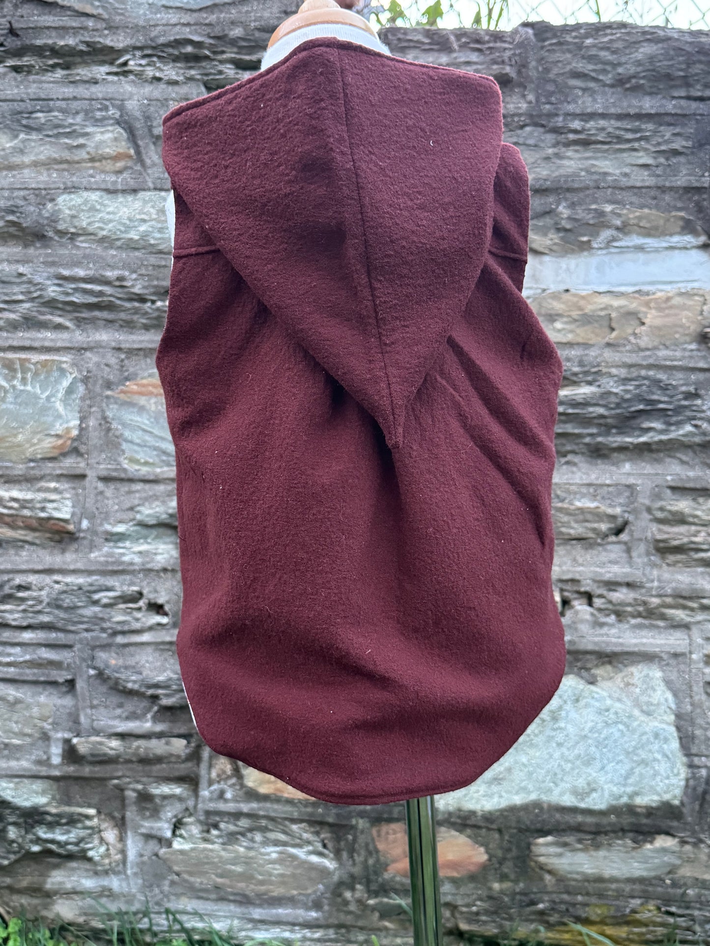 Brown Hooded Chicken Vest with Pixie Hood