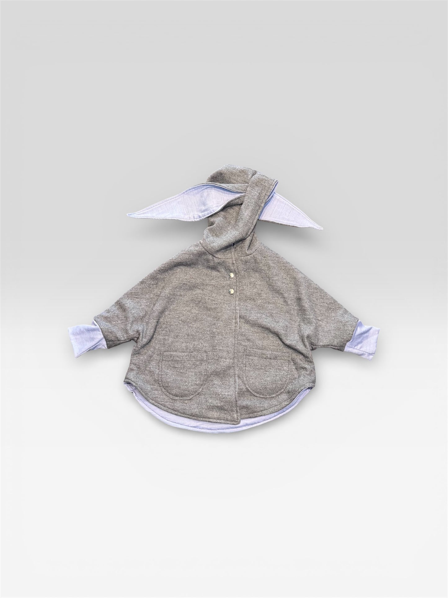 Bunny Ears Wool Poncho