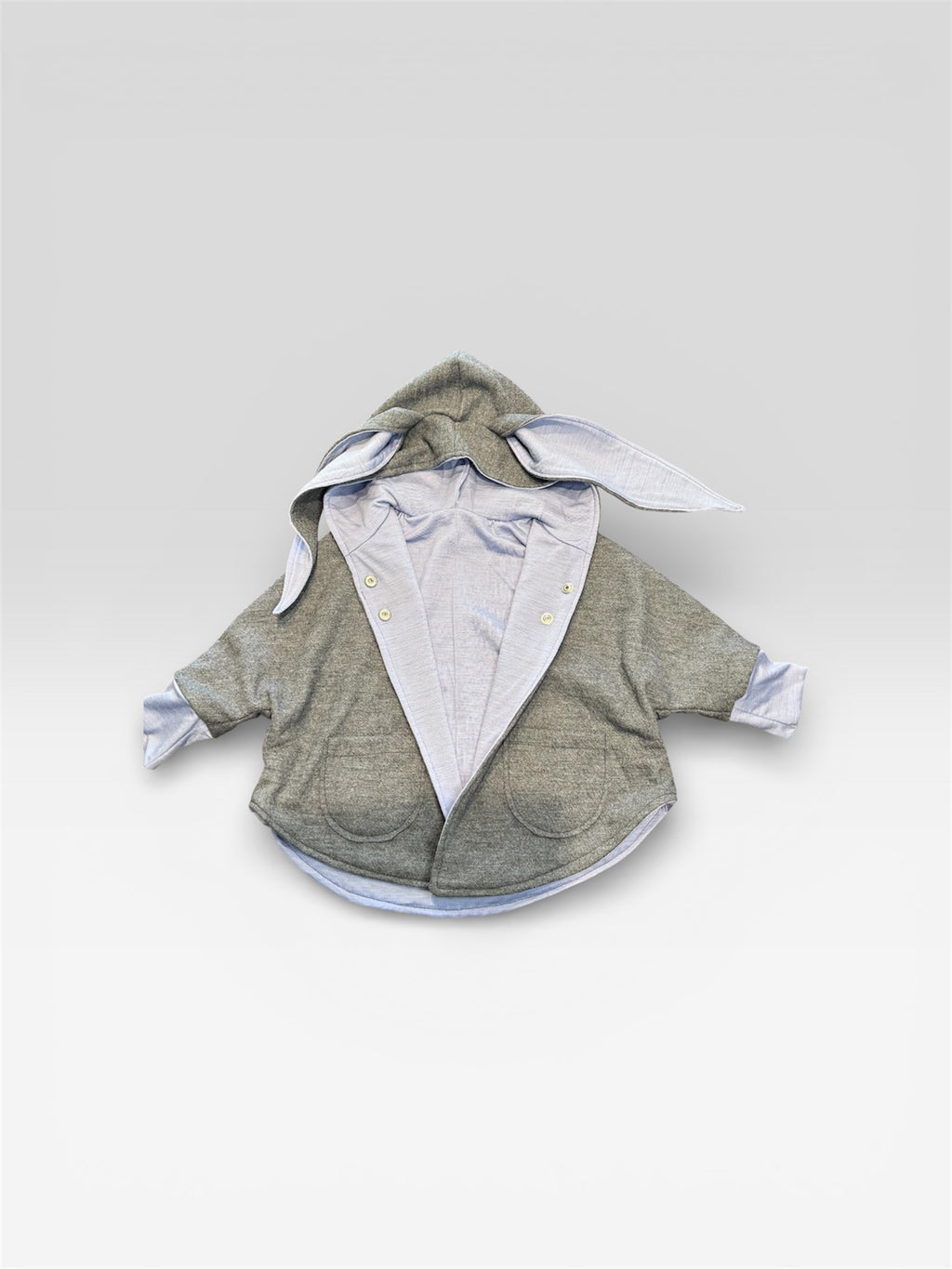 Bunny Ears Wool Poncho