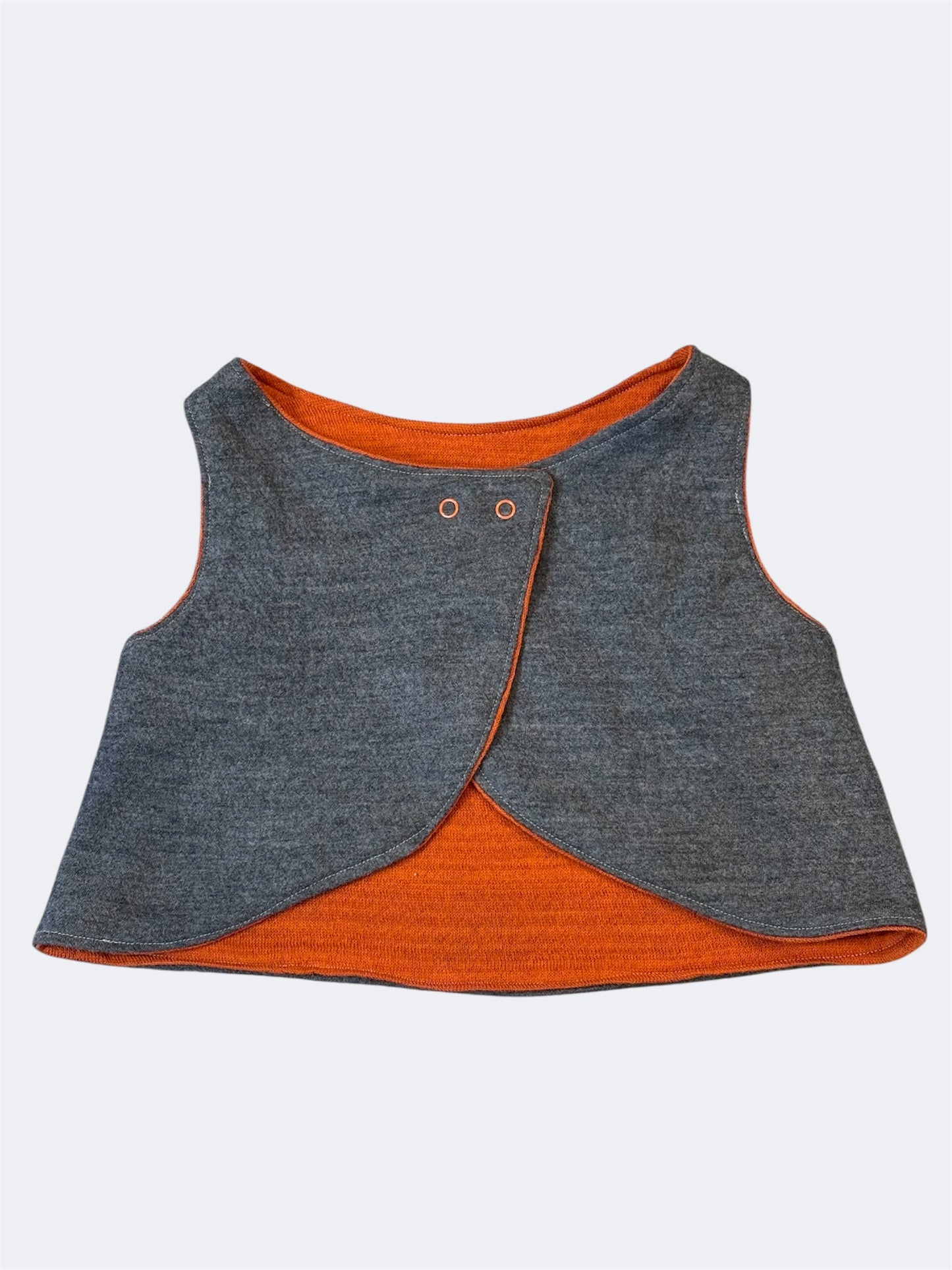 Reversible Boiled Wool Vest | Merino Lined Toddler Outerwear (18M-4T)