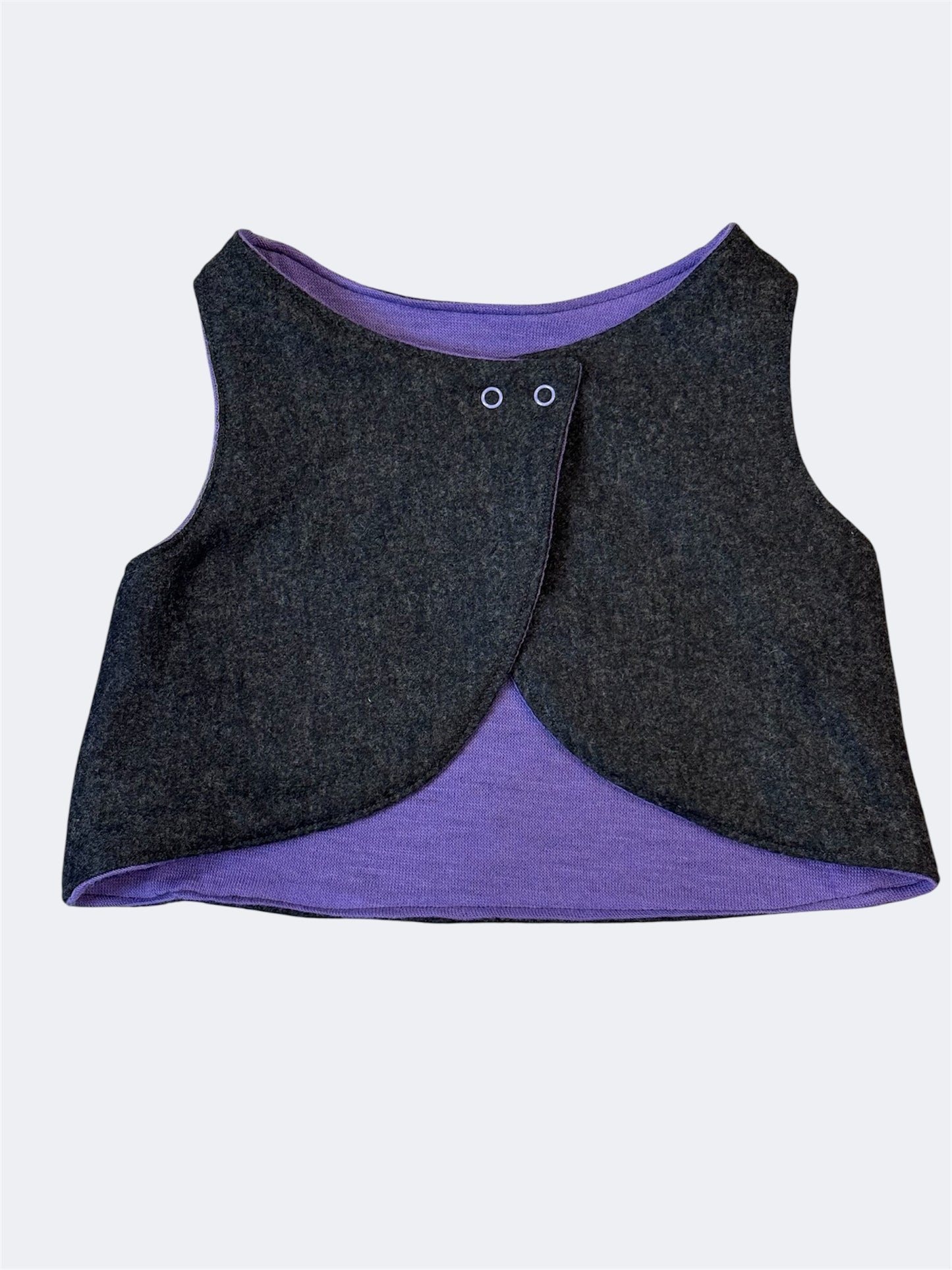 Reversible Boiled Wool Vest | Merino Lined Toddler Outerwear (18M-4T)