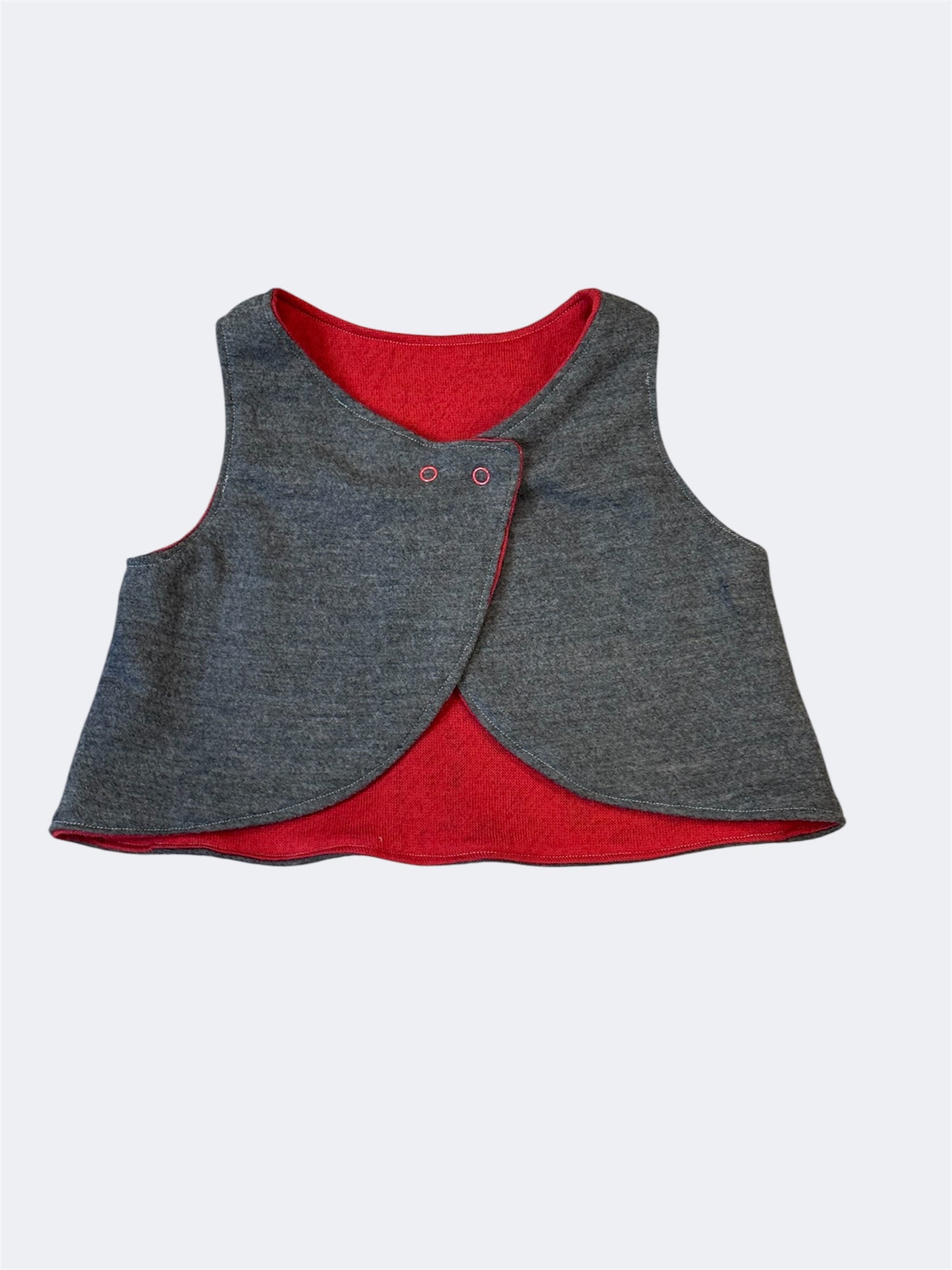Reversible Boiled Wool Vest | Merino Lined Toddler Outerwear (18M-4T)