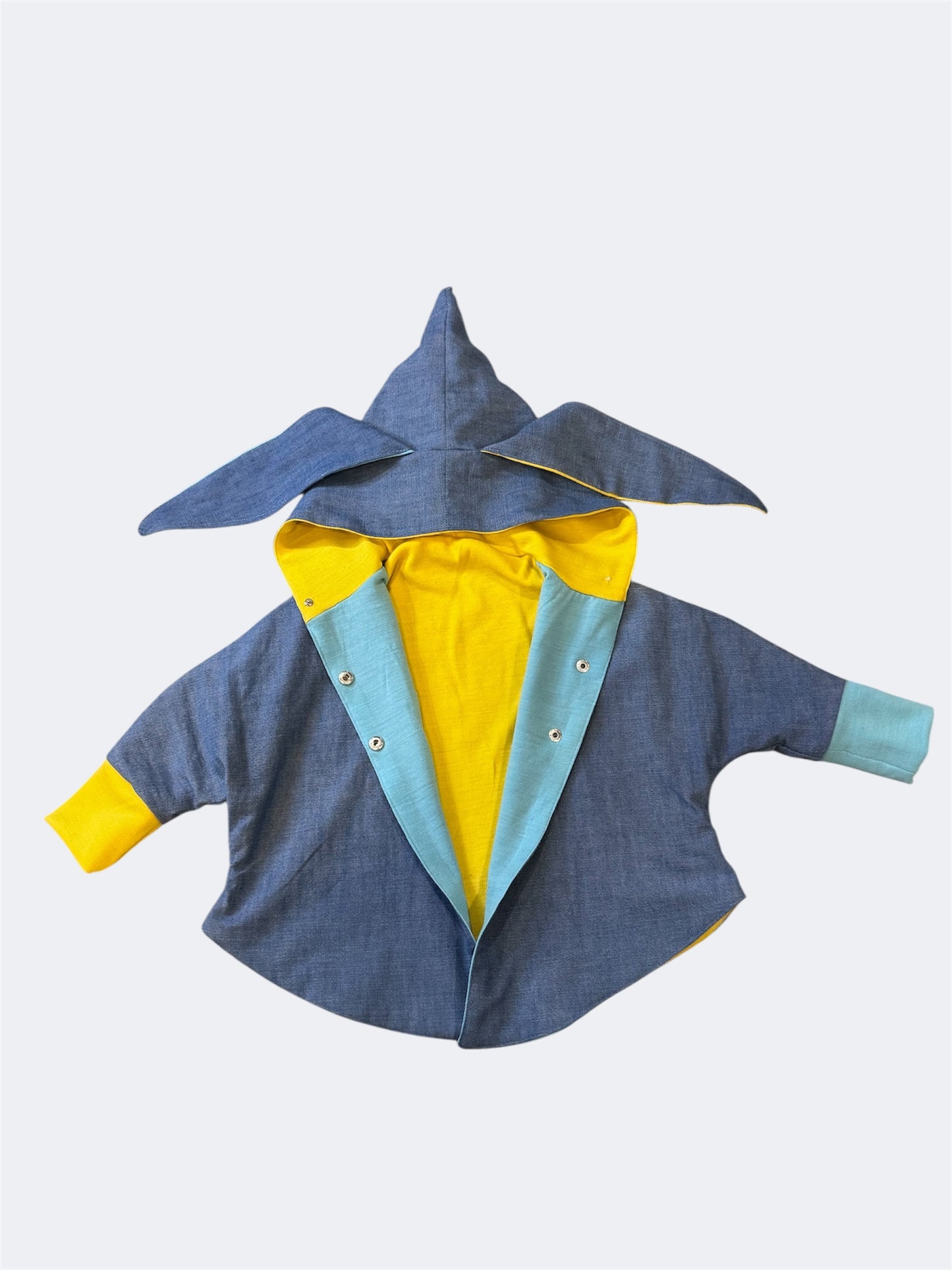 One of a Kind Toddler Poncho | Handmade Hooded Wool Cape | Upcycled Natural Fiber Waldorf Inspired Kids Jacket