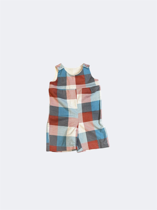 Checkered Shorts Romper