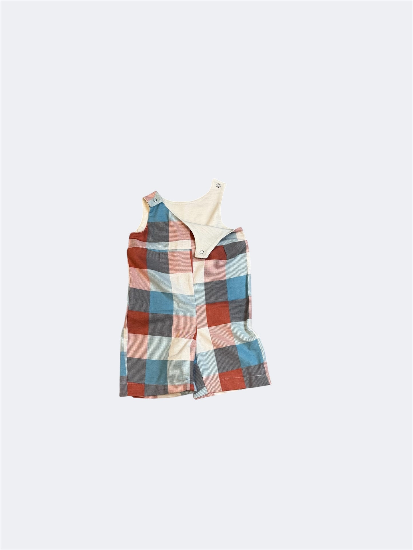 Checkered Shorts Romper